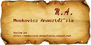 Moskovicz Anasztázia névjegykártya
